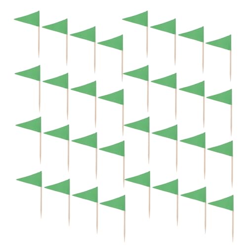 400 Banderas Triangulares de Papel y Madera para Aperitivos 2