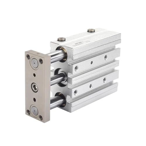 Vérin pneumatique magnétique TCM à trois tiges et course 100mm