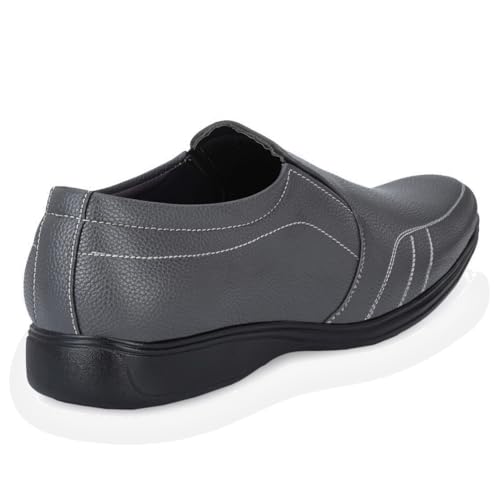 Image of Leatherkraft Round-Toe Formal Slip-On Shoes