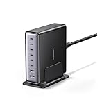 UGREEN 200W 充電器 8ポート Type-C 卓上 急速 単ポート最大100W 高出力【USB-C*6とUSB-A*2】充電保護システム PD3.0 PPS規格対応 iphone17/16/15/14/MacBook/iPad/Galaxy/Android各種 その他USB-C機器対応 PSE技術基準適合 金属製ベース付き