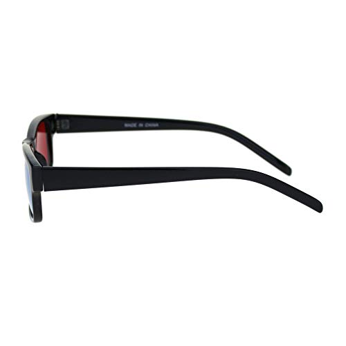 SA106 Óculos 3D preto anaglífico vermelho azul ciano com lentes estereoscópicas (azul, esquerdo, ver