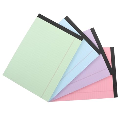 Carnet de notes ligné et bloc notes moderne lot de 4 pour étudiants avec pages détachables