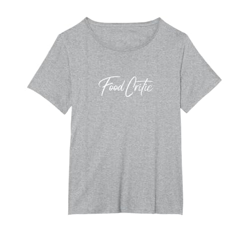 Food Critic T-Shirt, Women's Plus, Heather Grey, 6X