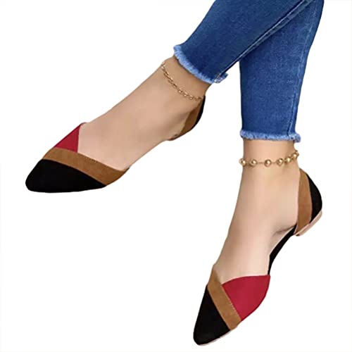 Minetom Damen Geschlossene Ballerinas Brautschuhe Wildleder Flache Schuhe...