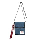 ミニ ショルダーバッグ ネックポーチ ネイビー 紺色 ユニセックス 男女兼用 ポシェット スマホポーチ マルチケース 斜めがけ かばん 鞄 ストラップ