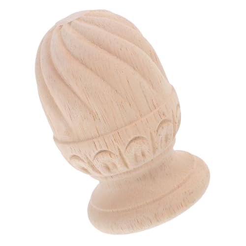 LIFKICH 木製 彫刻 装飾 柱頭 木製 手すり 頭 装飾 階段 木製 フィニアル 木