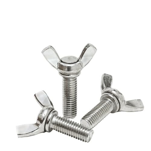 Vis à oreilles M6 en inox 304 | Boulon papillon DIN316 pour serrage manuel de 55mm