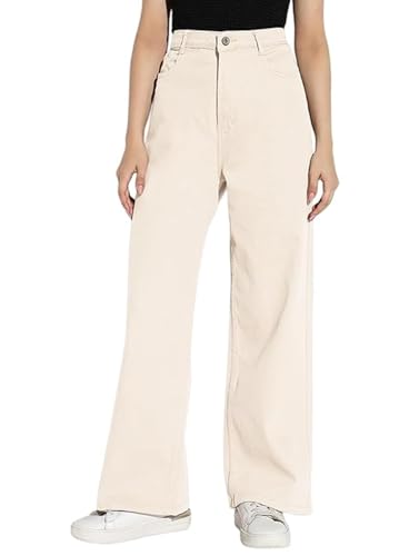 Image of ADBUCKS Wide Leg Jeans for Women | Jeans Pant for Women | High Rise Jean I