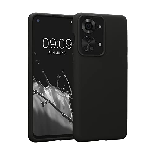 kwmobile Case Compatible with OnePlus Nord 2T 5G Case - TPU Silicone Phone Cover with Soft Finish - Black