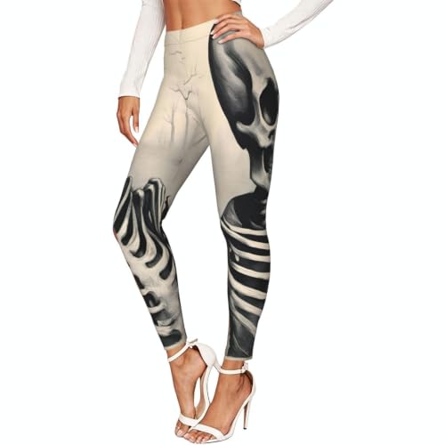Leggings elásticos de esqueleto para mujer con tejido opaco antianálisis y máxima flexibilidad