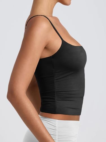 Women's Basic Double Lined Scoop Neck Tank Tops Adjustable Cami Tank Summer Sleeveless Tops4