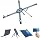 Foldable Desktop Portable Laptop Stand, Adjustable Laptop Riser with Magnetic Phone Holder, Aluminum Alloy Notebook Stand Compatible with 10-16” Laptops and 4-13”Phones/Tablets(Silver Gray)