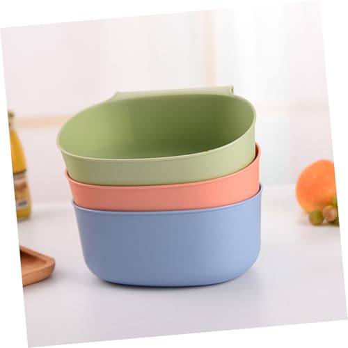 Canasta colgante verde para basura de plástico miniatura 4