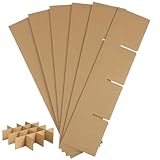 Gadpiparty Separadores de Cartón para Cajas de Embalaje 6 Piezas, Divisores para Protección de Cristalería y Platos, Tamaño 335x335x80 Mm, Compartimentos 82x82x80 Mm, Insertos para Envío