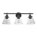 Globe Electric Parker 3 Oil Rubbed Bronze Vanity Light with Clear Glass Shades 51411