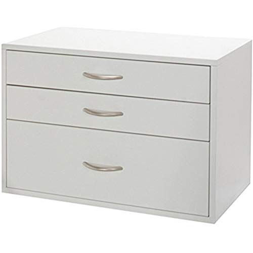 Organized Living freedomRail 3 Drawer OBox - White