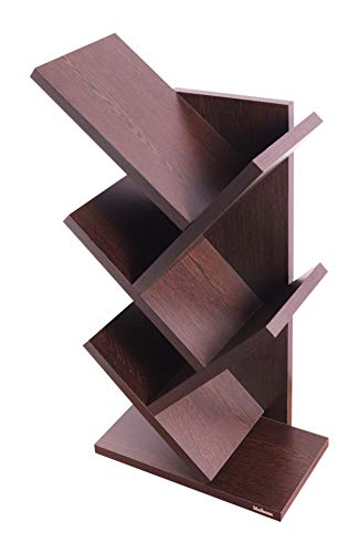 Image of Madhuran Engineering Wood Studio Shelf, Bookcase, Space Saving Table Stands,Holders (Matte, Wenge)