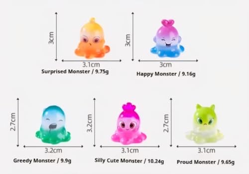 Image of VRB Dec 1 Set Miniature Showpiece Set for Home Decor,Car Dashboard,Valentine,Living Room,Gifts Figurines,Cake Decoration Items,Figurines for Home Decor. ((5 Pcs Glowing Ghost))