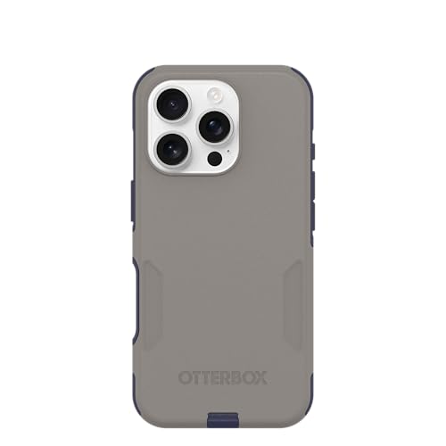 Image of OtterBox iPhone 16 Pro (Only) - Commuter Series MagSafe Case - Fogbound Blue (Grey & Blue) - Built-in Magnets - Slim & Tough - Pocket-Friendly - with Port Protection