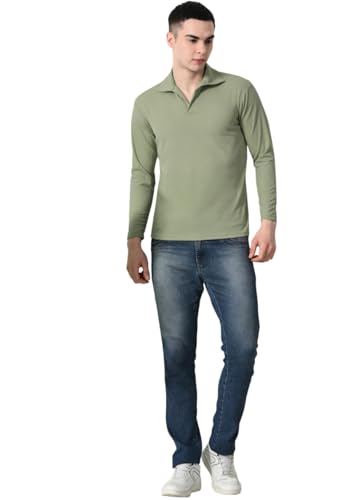 Image of Men Polo Collar Neck Full Sleeve's Tshirt