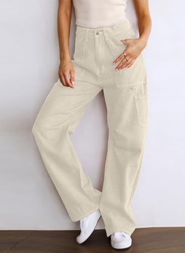 Dokotoo Cargo Long Pants Women 2024 Wide Leg High Waisted with Pockets Casual Pants3