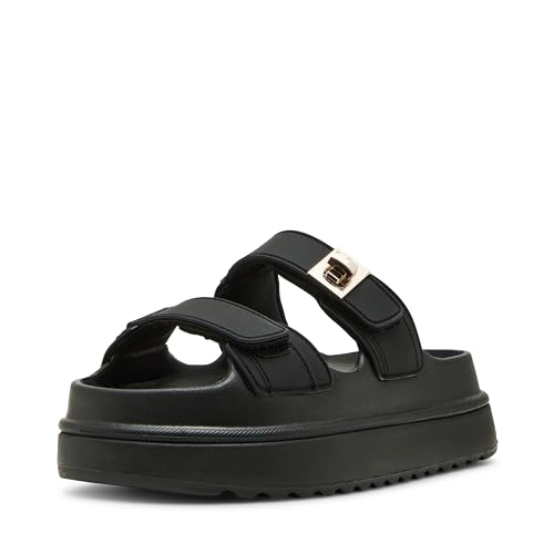 Steve Madden Women's Bigschmona Slide Sandal, Black Jelly, 7