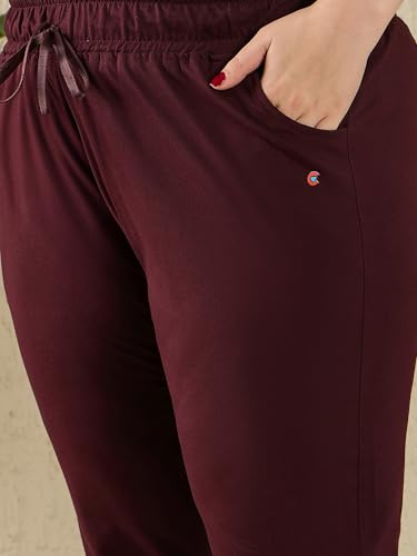 Image of CUPID Woman's Plus Size Plain Cotton Half Pant, 3 /4th Sports n Casual Night Short Pant, Knee Length Indoor n Outdoor Capris for Ladies