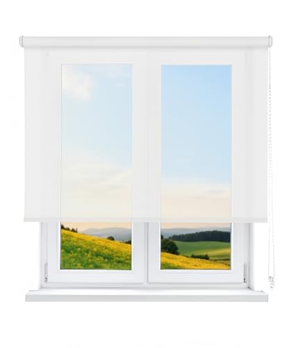 VIEWTEX | Estor Enrollable Screen Apertura 10% Blanco 135 X 190cm | Fabricado en España | Garantia 5 años