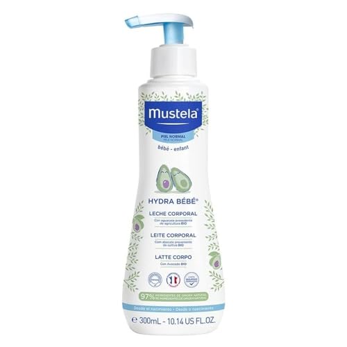 Mustela Hydra Bebê 300ml - Hidratante Infantil Corpo e Rosto - Feito com 97% de Ingredientes de Origem Natural e...