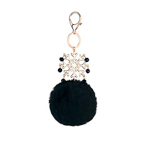 Auony Llavero de peluche con pompón suave y esponjoso de Navidad Cover