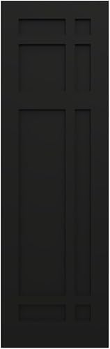 Miniatura 5 de Ekena Millwork Persianas de montaje fijo de PVC de ajuste verdadero de 18 pulgadas de ancho x 60 pulgadas de alto, estilo Mission San Juan