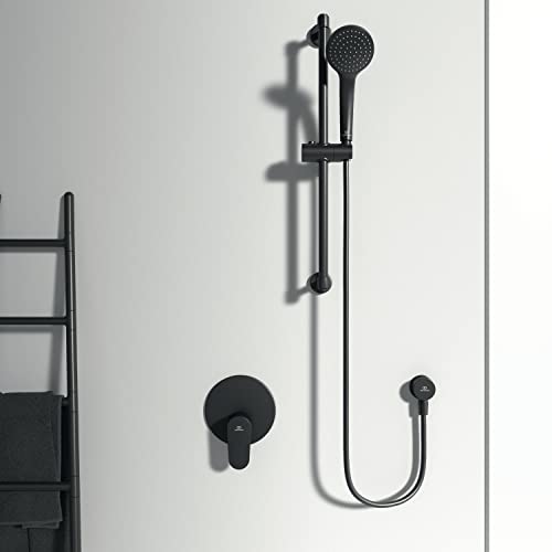 Ideal Standard, Cerafine O, Single-Lever Mixer for Built-in Shower, One Way, External Parts, Silk Black, Black Silk - Image 4