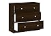 Tvilum, Bedroom Furniture, Silver Handles, Modern and Elegant Design 3 Drawer Chest, Brown
