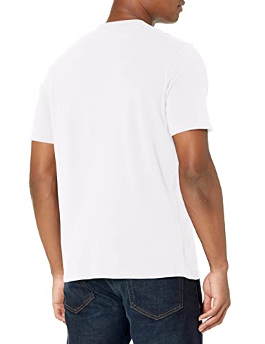 Calvin Klein Camisa masculina de algodão stretch Lounge manga curta gola redonda, Branco, G