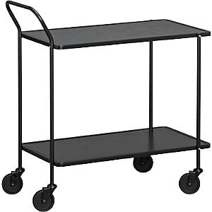 kaiserkraft | Carrello di servizio NILLA | Lungh x largh x alt 790 x 430 x 880 mm, 2 ripiani, nero