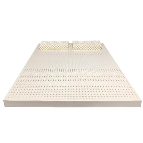 SJASD 100% Natur-Latex Matratze,Kompression Und Keine Verformung, Wabenporenbelüftung,Weich Und Bequem,Naturkautschuk