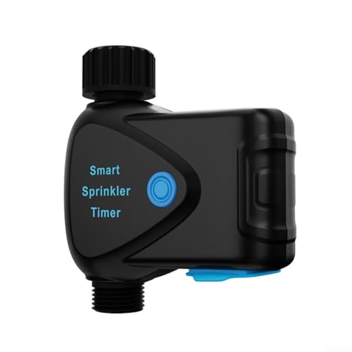 Timer intelligente WiFi con contatore dell'acqua integrato, sistema di irrigazione da giardino con telecomando, timer dell'acqua per tubo da giardino, BT 5.0 compatibile per controllo app Tuya