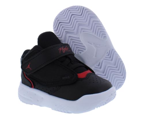 Jordan Max Aura 4 Infant/Toddler Shoes Size 9, Color: Deep Core Black/Temp Red-Black4