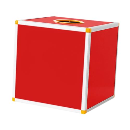 Boîte évènements rouge 35cm pour animer vos salons professionnels et collecter les avis