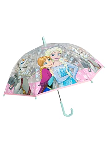 TDL Disney Frozen Anna y Elsa Paraguas Brolly Regalo de viaje escolar, multicolor