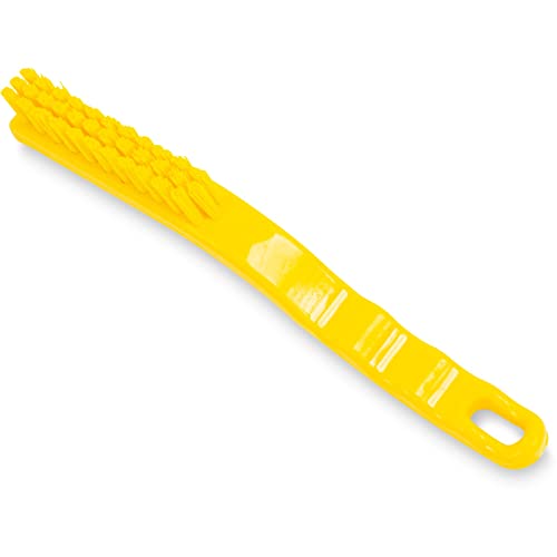Image of SPARTA Detail Brush Grout Brush, Crevice Brush with Hanging Hole for Bathroom, Kitchens, Countertop, Plastic, 9 Inches, Yellow