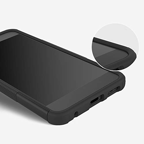 Asuwish Phone Case for Huawei P30 Pro with Tempered Glass Screen Protector Cover and Stand Kickstand Hard Rugged Hybrid Protective Cell Accessories Rubber Hawaii P30Pro P 30 Pro30 Cases Men Black