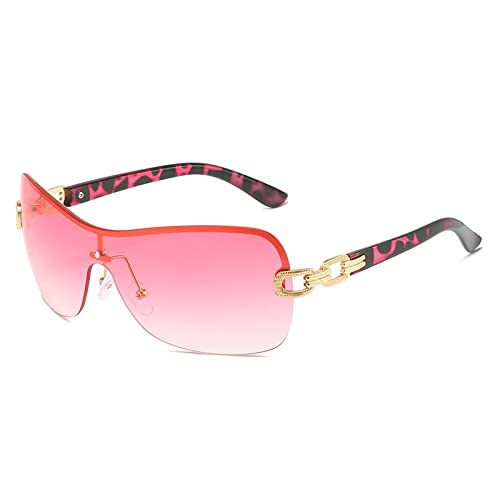 Gafas de sol de escudo de gran tamaño envolventes y curvas para moda actual