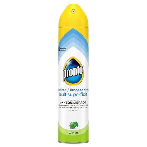 Pronto Limpiador Multisuperficies Aroma Cítrico Spray, Limpia Suavemente el Polvo y la Suciedad, 250 ml