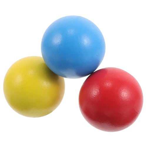 Abaodam 3 Pcs Kids Croquet Ball: Wooden Round Ball Replacement Croquet Balls Outdoor Lawn Game for Family Bonding Easy Setup Promotes Healthy Growth