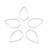 100 piezas de plata lágrima rebordear aro enlace 25mm largo conector geométrico abierto marco de bisel trasero para hacer joyas CF70-3