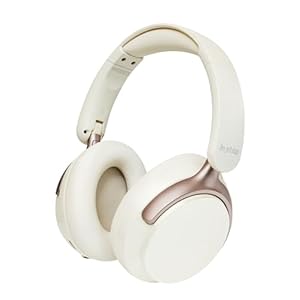 Noise Cancelling Over-Ear Kopfhörer – Wireless 5.4 Headphones mit 80-Stunden Akku, starkem Bass, faltbarem Design & weichen Memory-Foam Ohrpolstern (weiß)