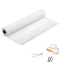White Drawing Paper Roll 44CM X 15M, Arts Craft Paper Roll for Painting Sketching Wrapping Paper for Gifts, Easel Bulletin Board Paper and Wall Art