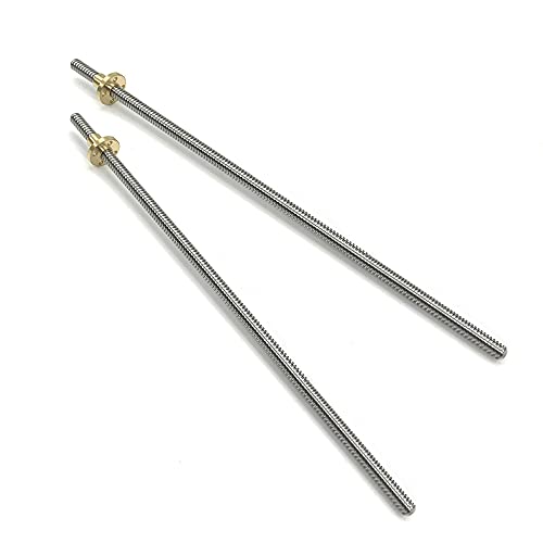 2pcs 500mm Tr8X2 Lead Screw with T8 Brass Nut for 3D Printer Machine Z Axis(Acme Thread, 2mm Pitch, 1 Start, 2mm Lead)