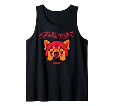 Aggretsuko Metal Head Camiseta Camiseta sin Mangas | Ya disponible en tu tienda friki favorita! En mundofriki.es!